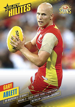 Select AFL Hilites Trading Card Library