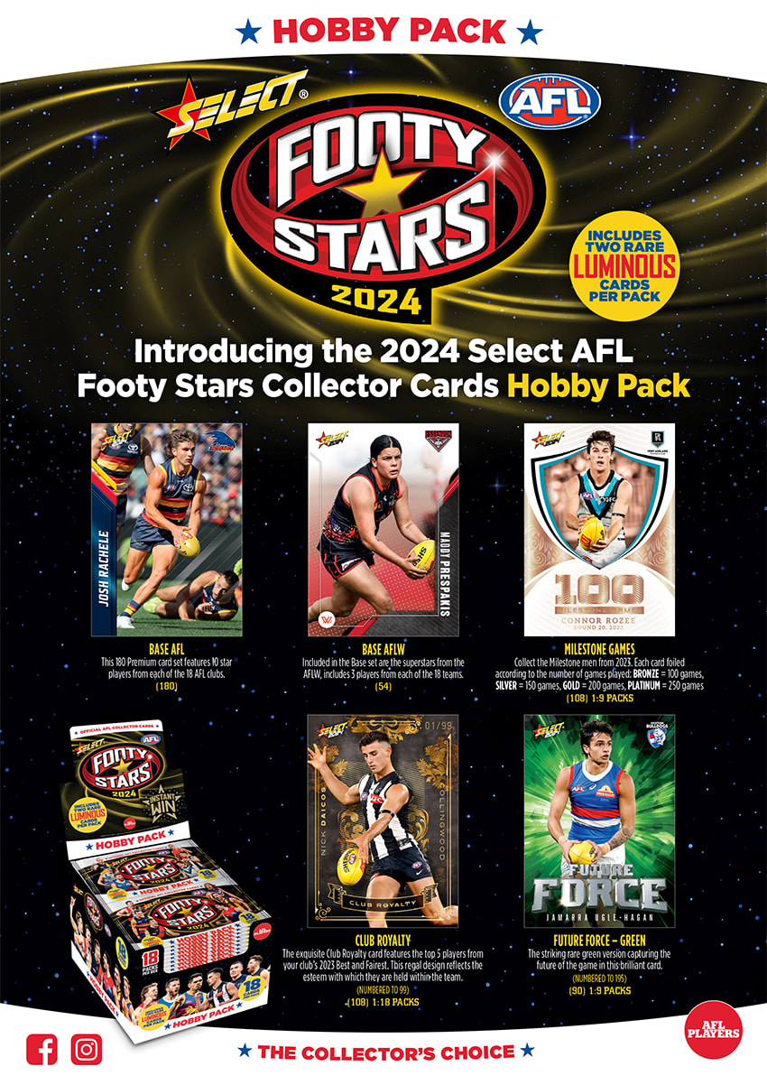 2024 Select AFL Footy Stars Hobby Trading Cards