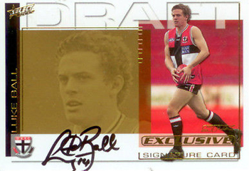 2001 Draft Pick Signatures 2002 AFL Exclusive SPX