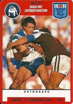 1991 Stimorol Rugby League trading cards