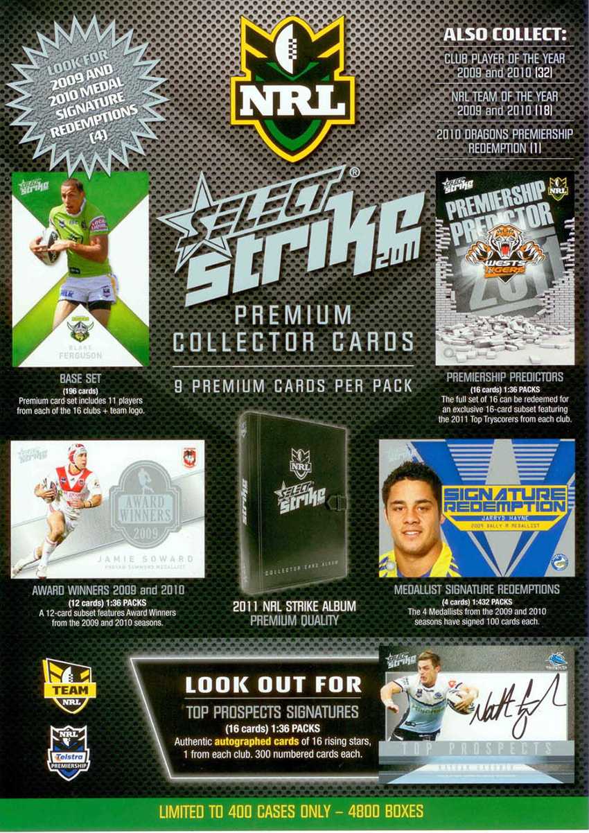 2011 Select NRL Strike Trading Cards