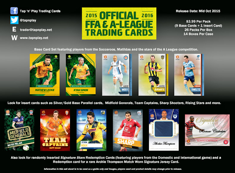 2015-16 Tap N Play FFA & A-League Trading Cards