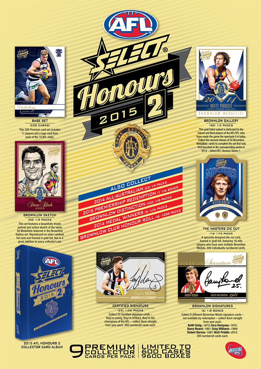 2015 Select AFL Honours 2 Trading Cards