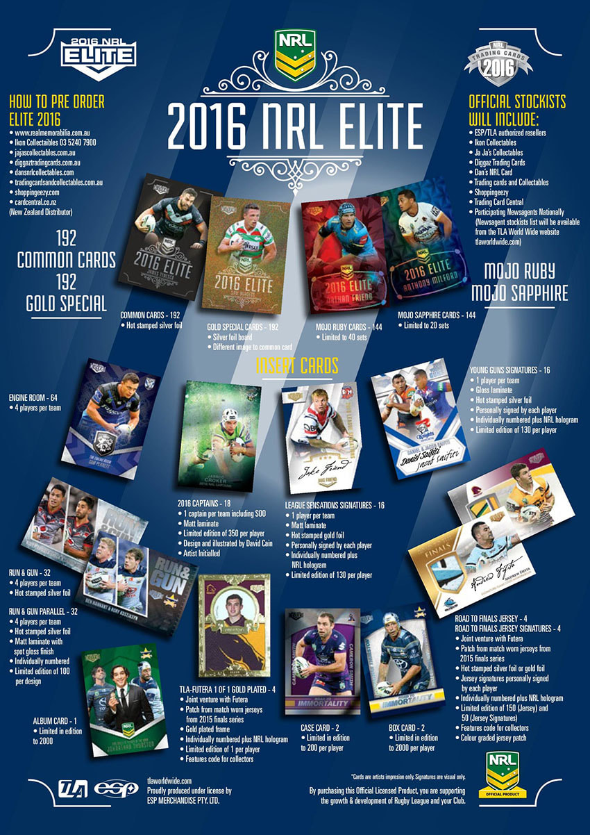 2016 TLA NRL Elite Trading Cards