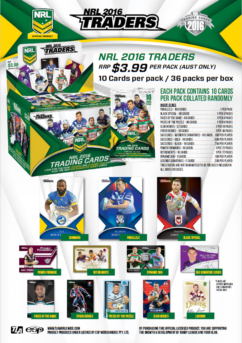2016 TLA NRL Traders Common Cards