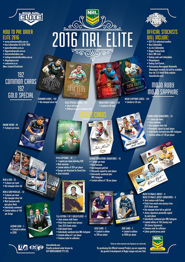 2016 ESP NRL Elite Trading Cards