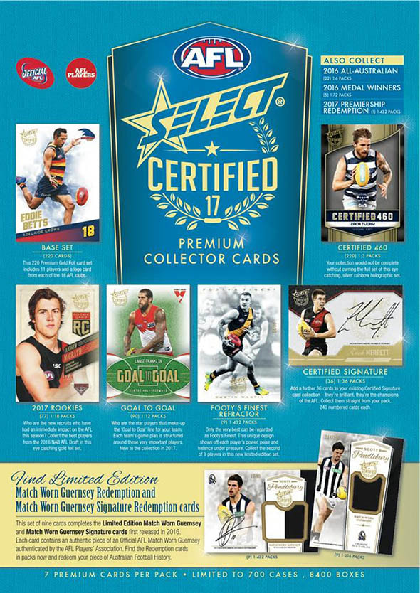 2017 Select AFL Certified Trading Cards