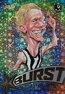 2019 AFL Footy Stars starburst caricature tye dye