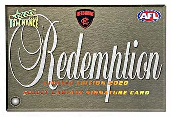 2020 AFL Dominance Captain Signature Redemption cards CSR16 Max Gawn
