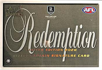 2020 AFL Dominance Captain Signature Redemption cards CSR17 T. Jonas