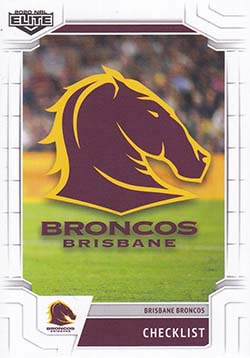 2020 nrl elite Brisbane Broncos common checklist