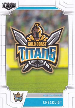 2020 nrl elite Gold Coast Titans common checklist