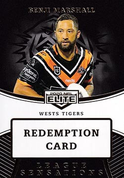 2020 nrl elite League Sensations Black LSB16  Redemption Card
