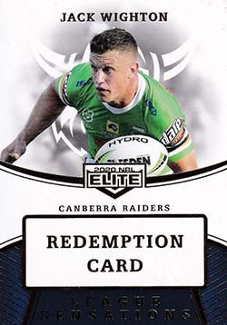 2020 nrl elite league sensations redemption card LS02