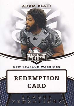 2020 nrl elite league sensations redemption card LS15