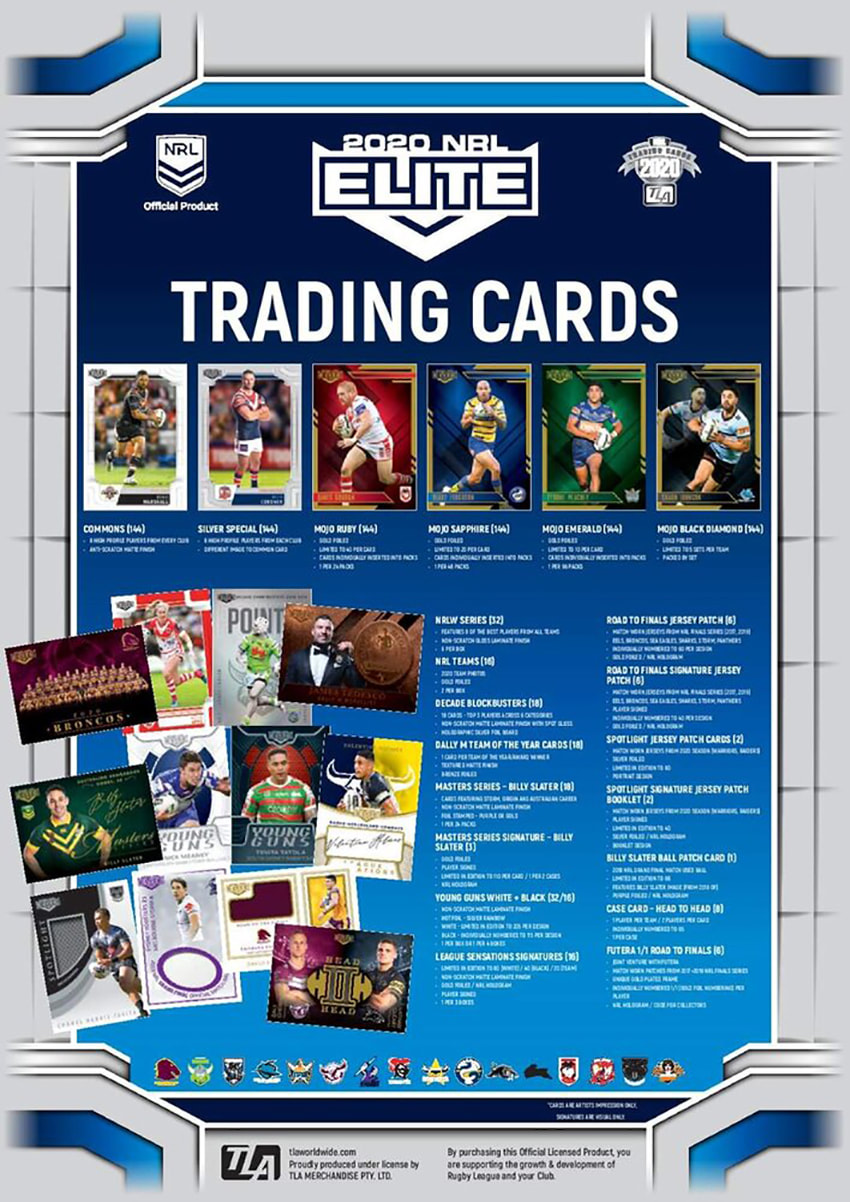 2020 NRL Elite trading cards