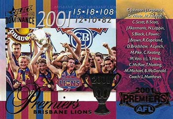 2020 Select AFL Dominance Premiership Commemorative Front of card PC107