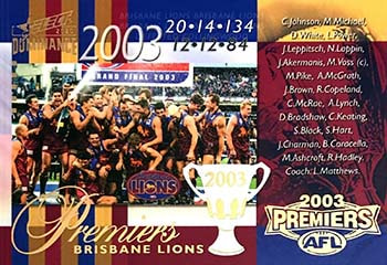 2020 Select AFL Dominance Premiership Commemorative PC109