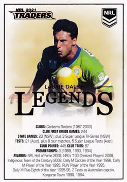 2021 NRL Traders CC18 Case Cards ​Laurie Daley
