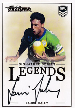 Laurie Daley 2021 NRL Traders Legend Signature Cards