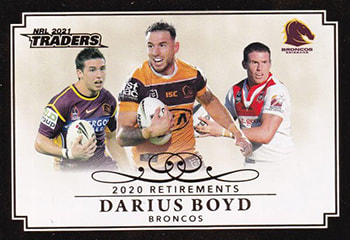 2021 NRL Traders 2020 Retirements R 01 Darius Boyd