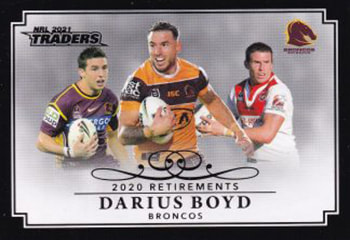 2021 NRL Traders Retirements Case Cards
