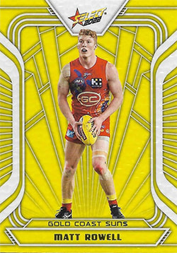 2022 Select AFL Footy Stars Fractured Acid Yellow