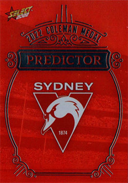 2022 AFL Footy Stars Coleman Predictor  CP16