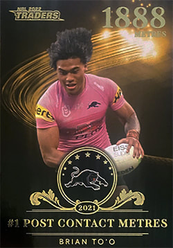 2022 NRL Traders League Leaders Gold Cards