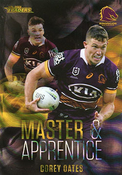 2022 NRL Traders Master and Apprentice Black Priority Cards