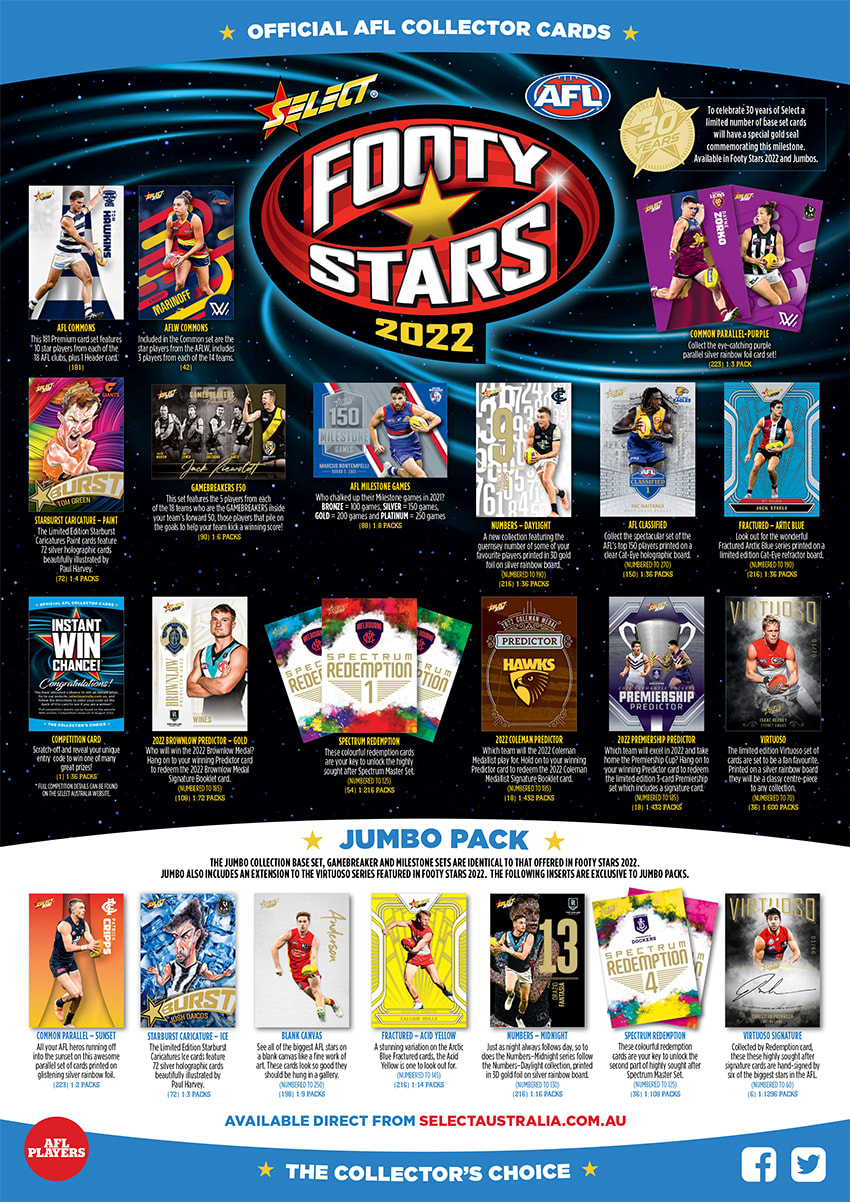 2022 Select AFL Footy Stars Trading Cards