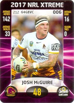 2017 NRL Xtreme common cards