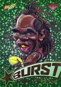 2017 Select AFL Footy Stars Starburst Caricature Green