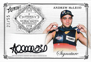 2019 Select AFL Supremacy Norm Smith Medallist Signature