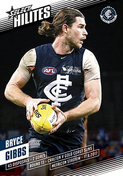 2017 Select AFL Hilites Round 13 Bryce Gibbs