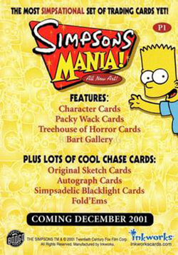 The Simpsons ​Inkworks Simpsons Mania 2001